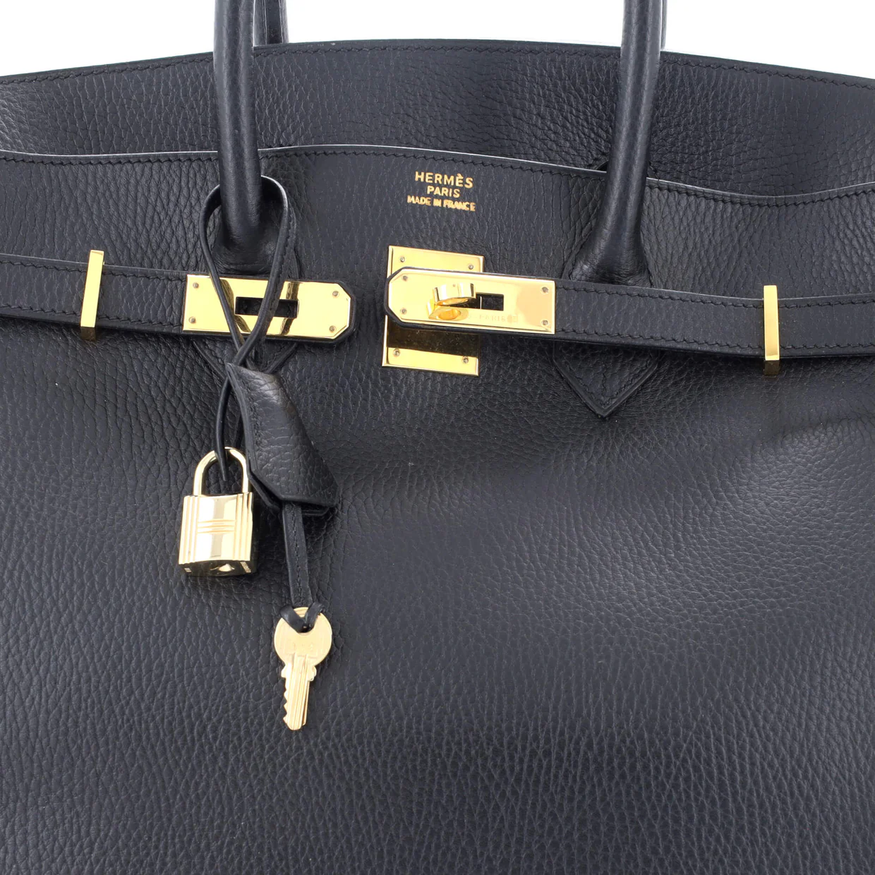 Birkin Handbag Noir Ardennes with Gold Hardware 35 - Deep Luxury