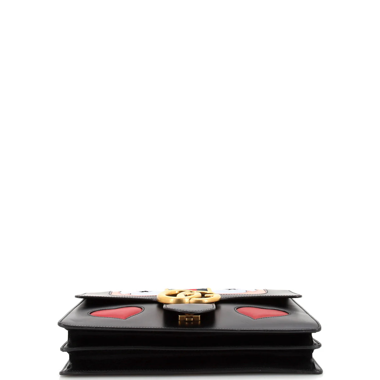 Web Heart GG Marmont Chain Shoulder Bag Leather Medium - Deep Luxury