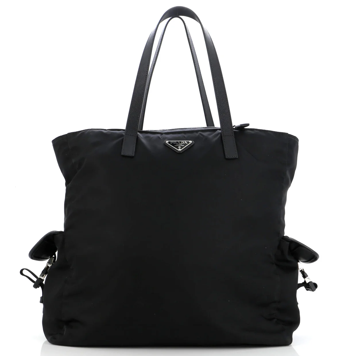 Side Pocket Zipped Tote Tessuto Large - Deep Luxury