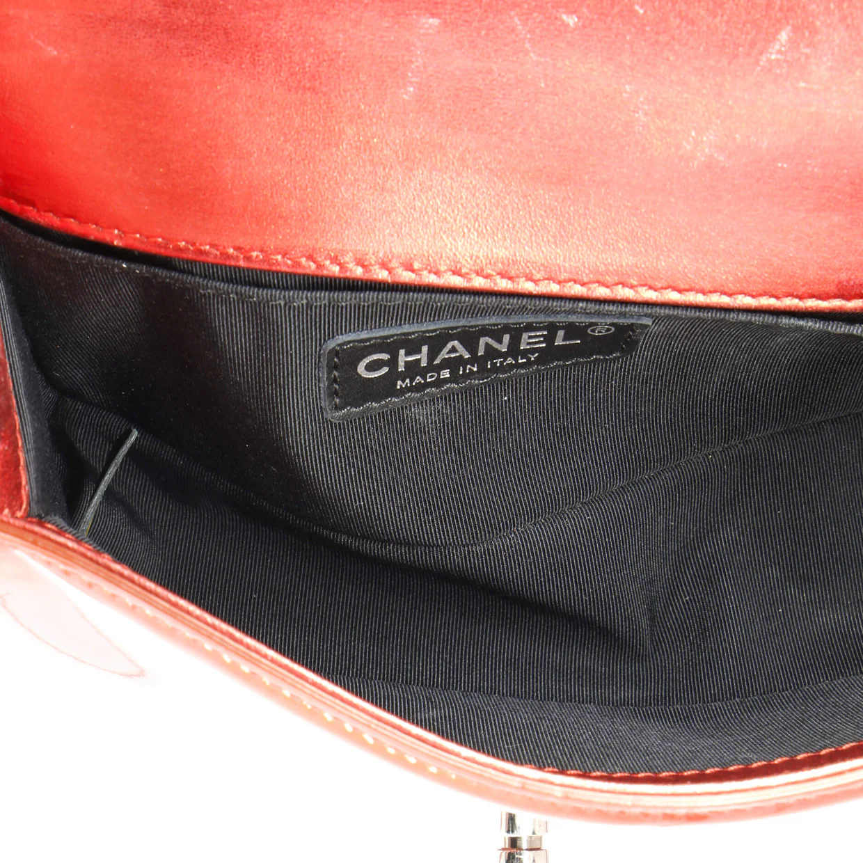 Boy Flap Bag Quilted Patent Small - Deep Luxury