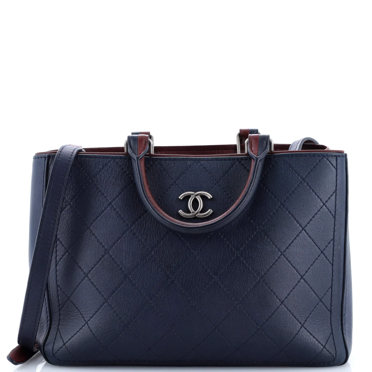 So Light Shopping Tote Stitched Bullskin Medium - Deep Luxury