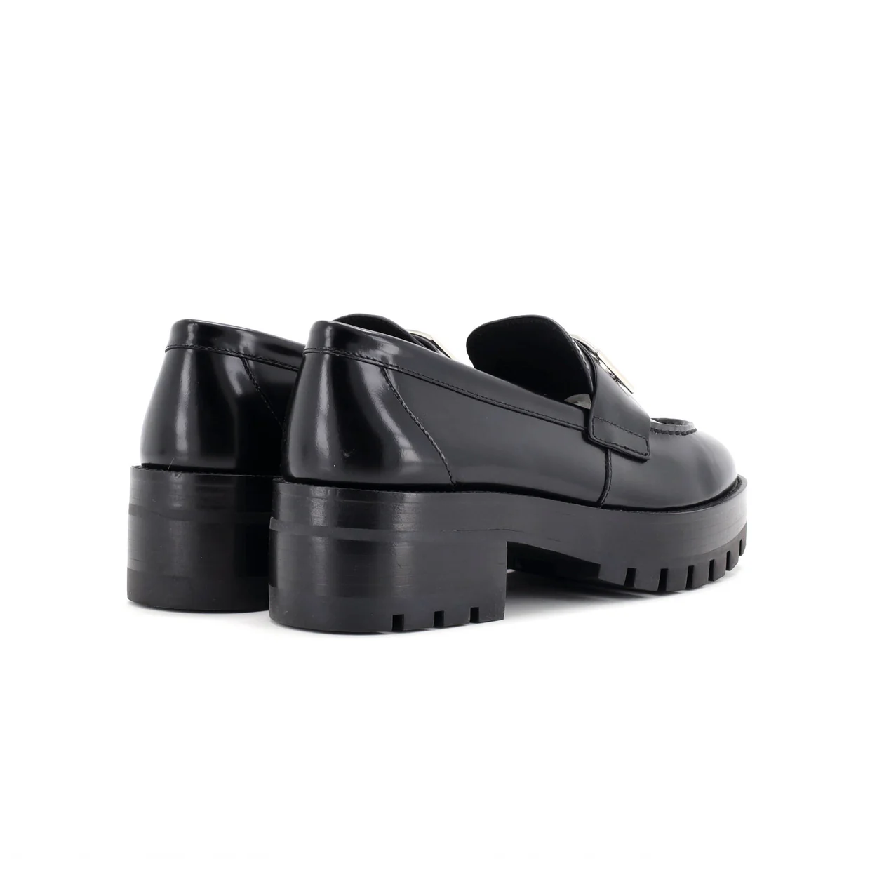 Women's CC Platform Loafers Leather - Deep Luxury