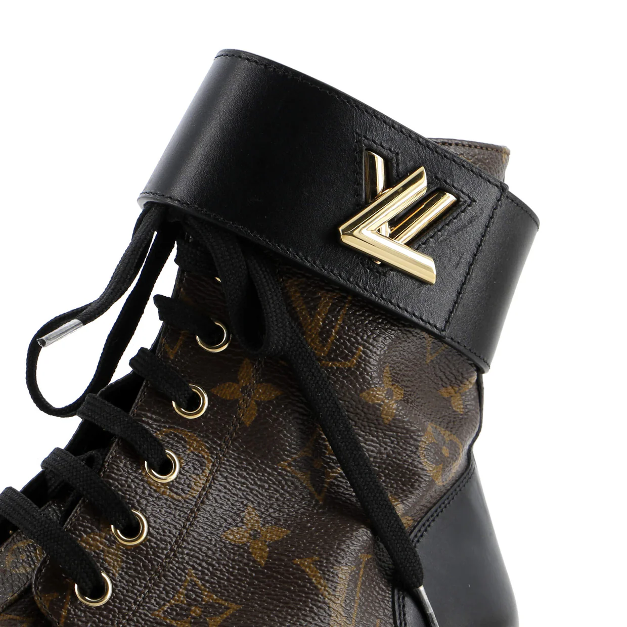 Women's Wonderland Flat Ranger Boots Monogram Canvas and Leather - Deep Luxury