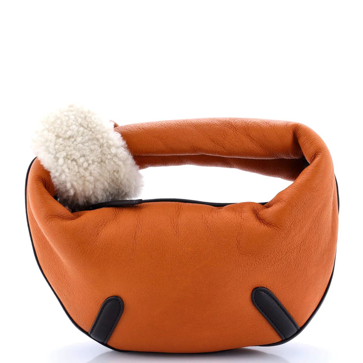 Aviator Jodie Hobo Leather with Shearling Mini - Deep Luxury