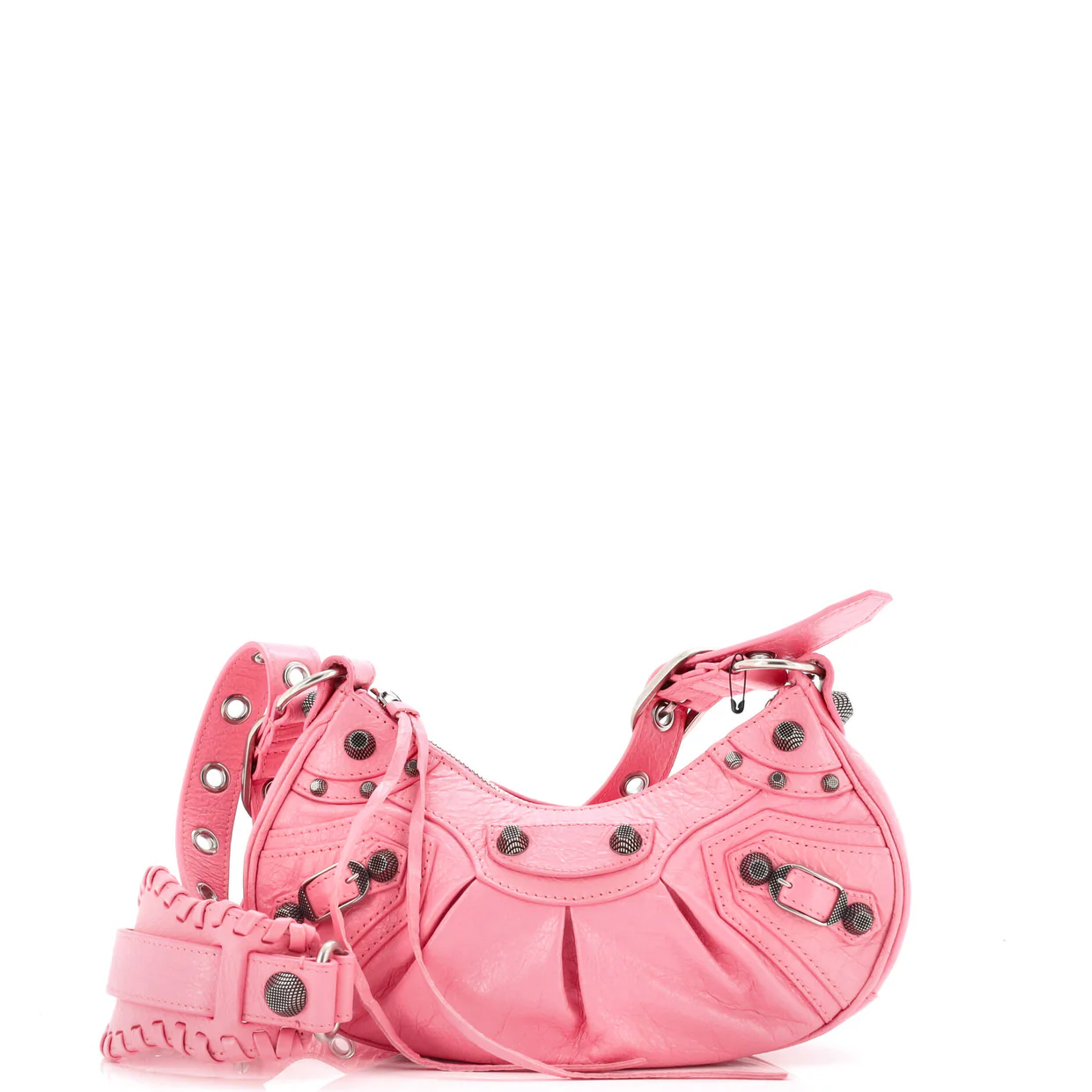 Le Cagole Giant Studs Shoulder Bag Leather XS - Deep Luxury