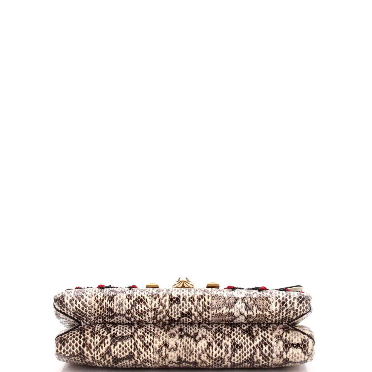 Osiride Shoulder Bag Embellished Snakeskin Medium - Deep Luxury