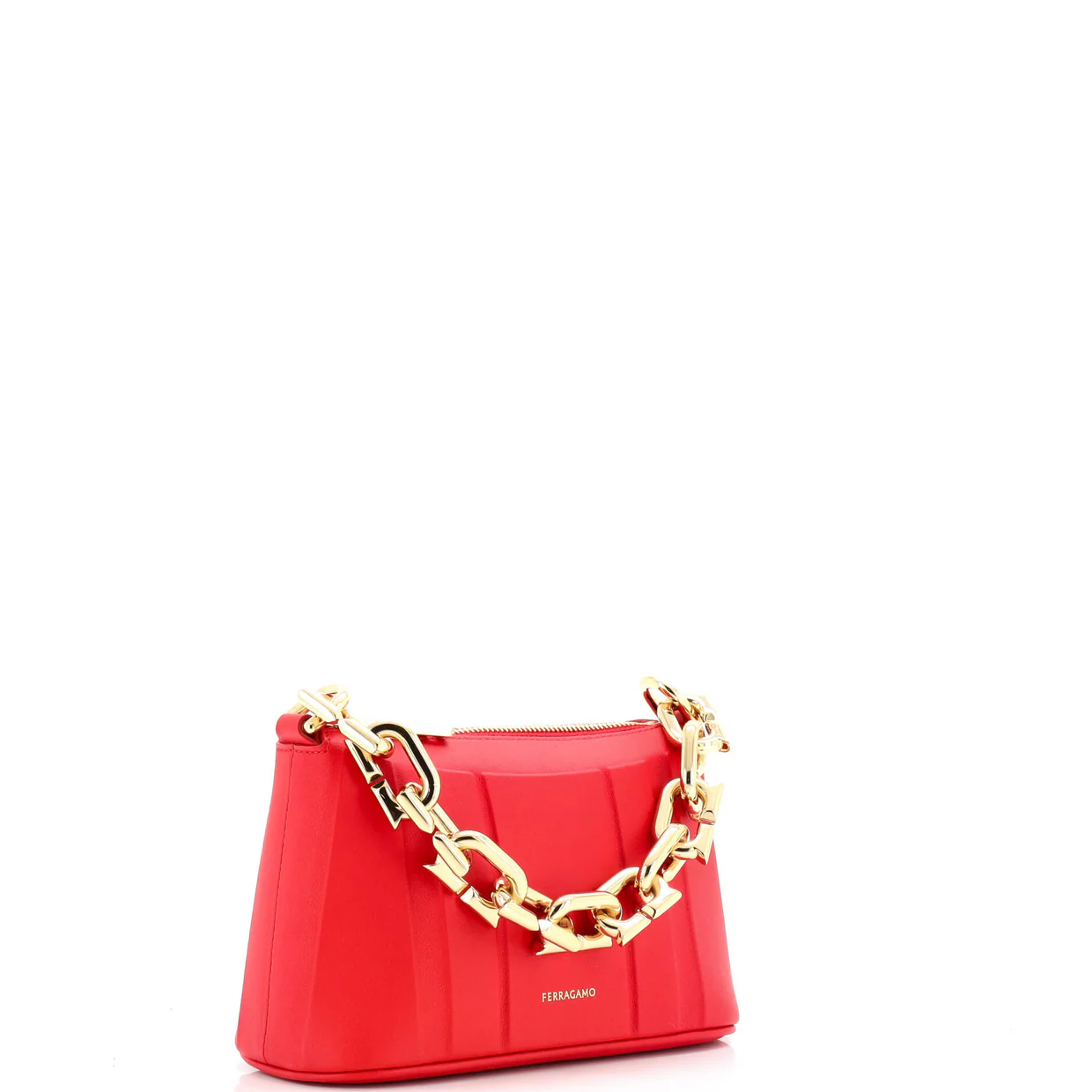 Gancini Chain Shoulder Bag Leather Mini - Deep Luxury