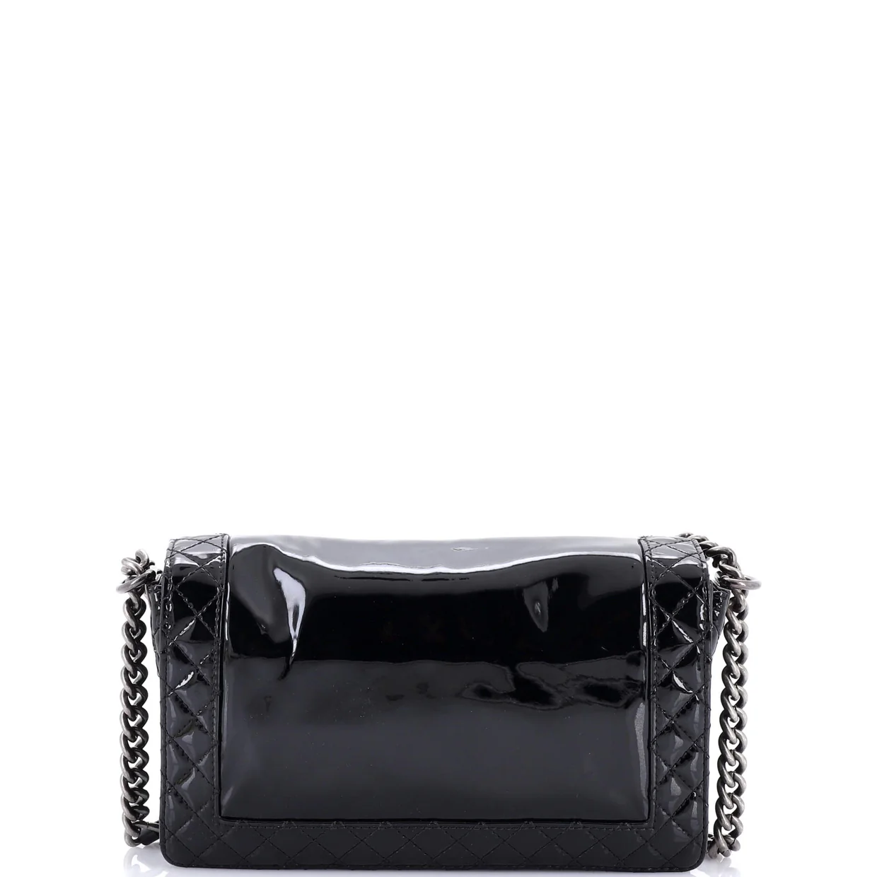 Reverso Boy Flap Bag Patent New Medium - Deep Luxury