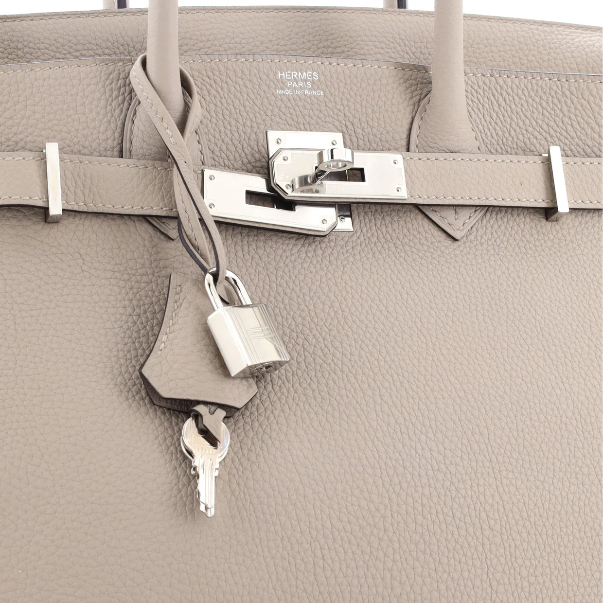 Birkin Handbag Grey Togo with Palladium Hardware 30 - Deep Luxury