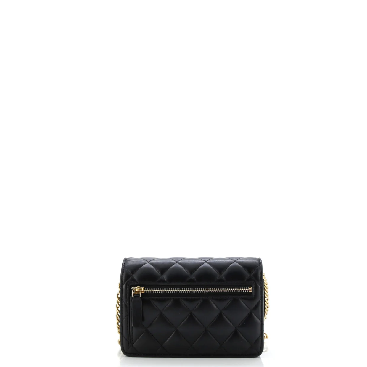 CC Enamel Full Flap Bag Quilted Lambskin Mini - Deep Luxury