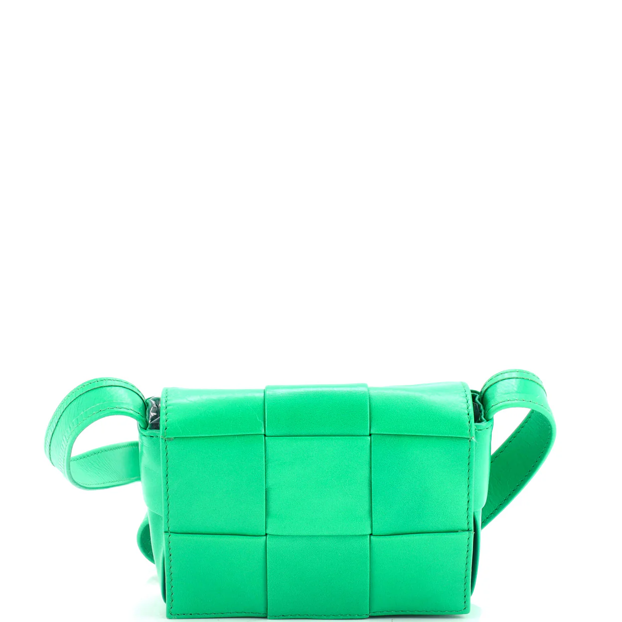 Cassette Crossbody Bag Maxi Intrecciato Leather Mini - Deep Luxury