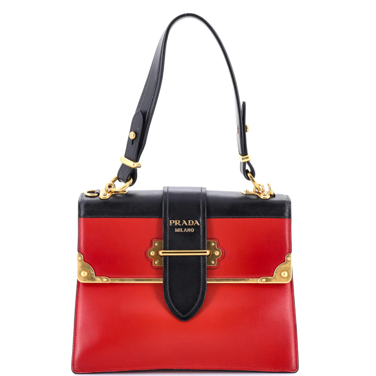 Cahier Convertible Shoulder Bag City Calf and Saffiano Medium - Deep Luxury