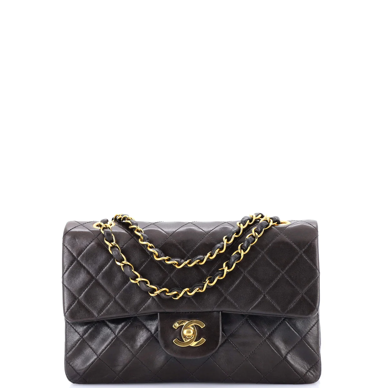 Vintage Classic Double Flap Bag Quilted Lambskin Small - Deep Luxury