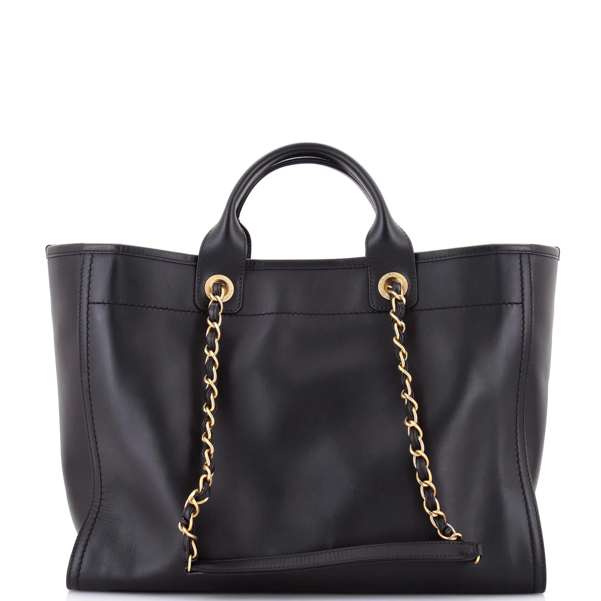 Deauville Tote Embossed Calfskin Large - Deep Luxury