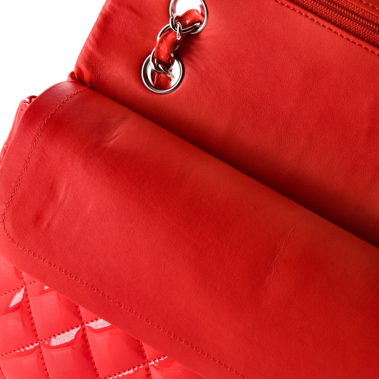 Classic Double Flap Bag Quilted Patent Medium - Deep Luxury