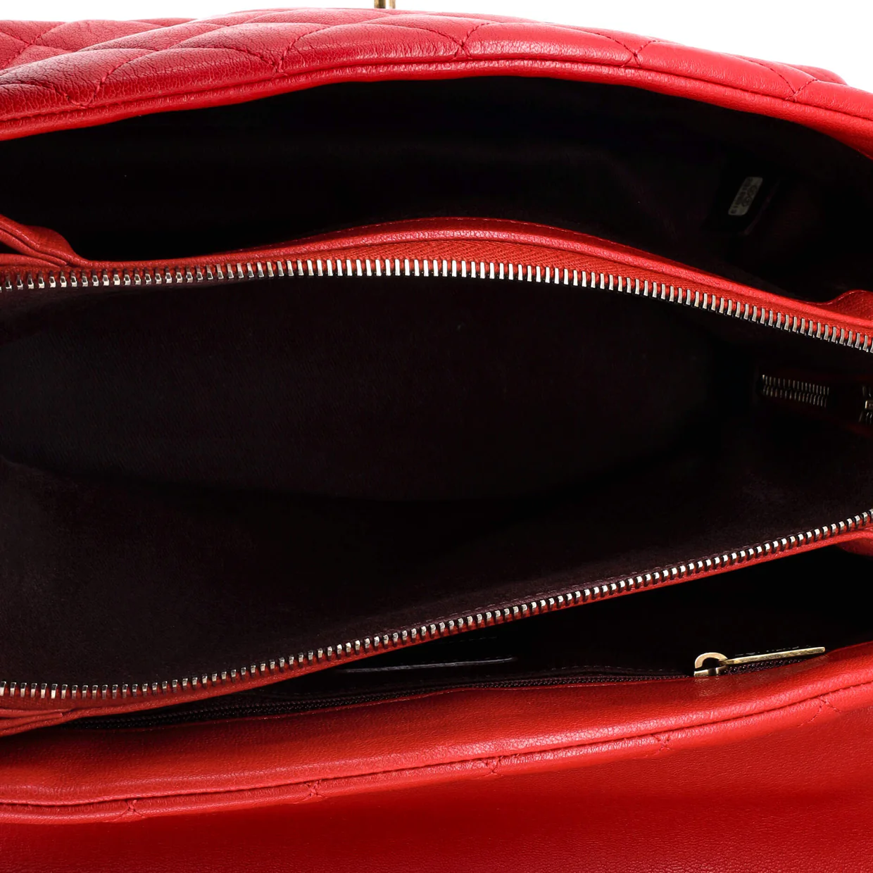 Trapezio Flap Bag Quilted Sheepskin Large - Deep Luxury