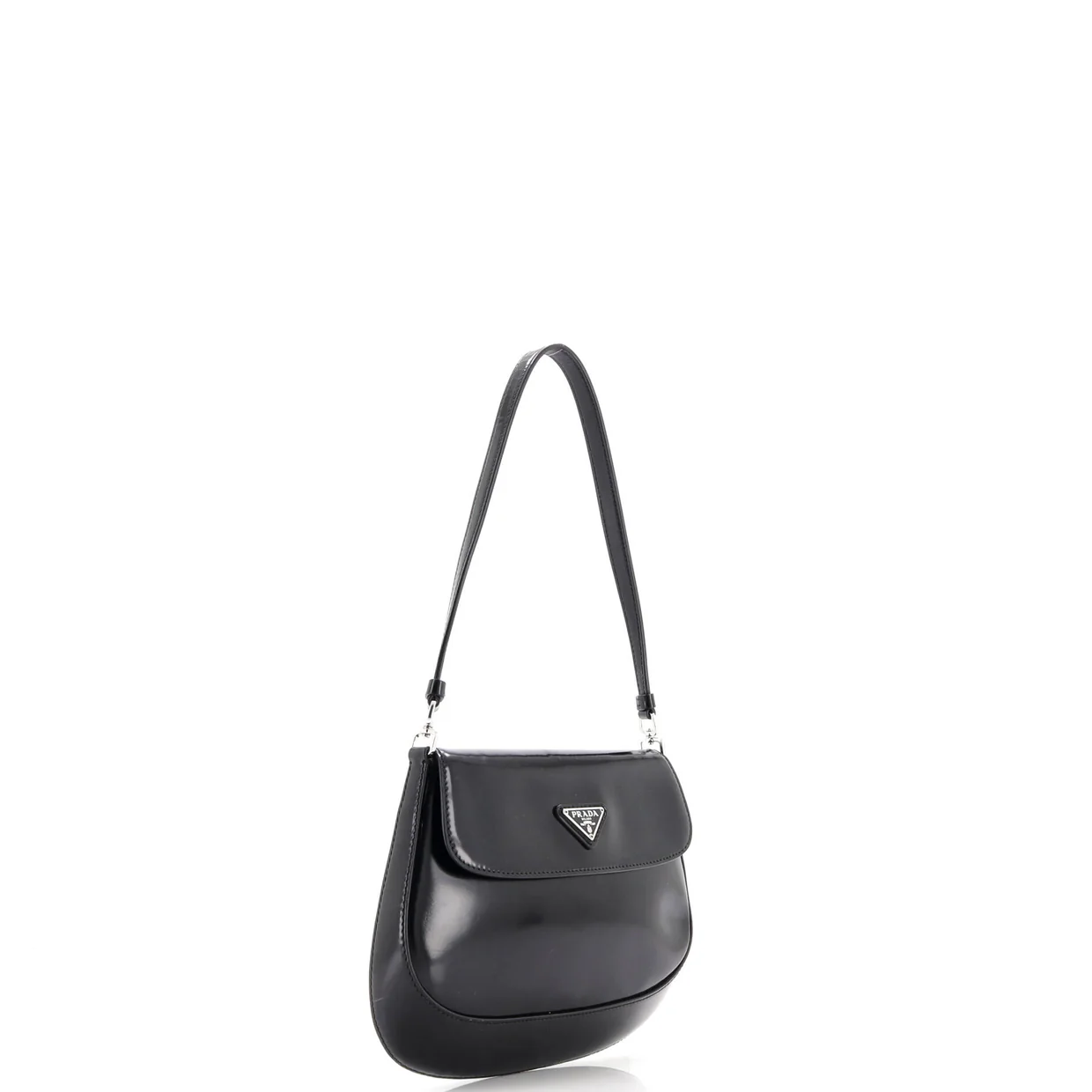 Cleo Flap Shoulder Bag Spazzolato Leather Small - Deep Luxury