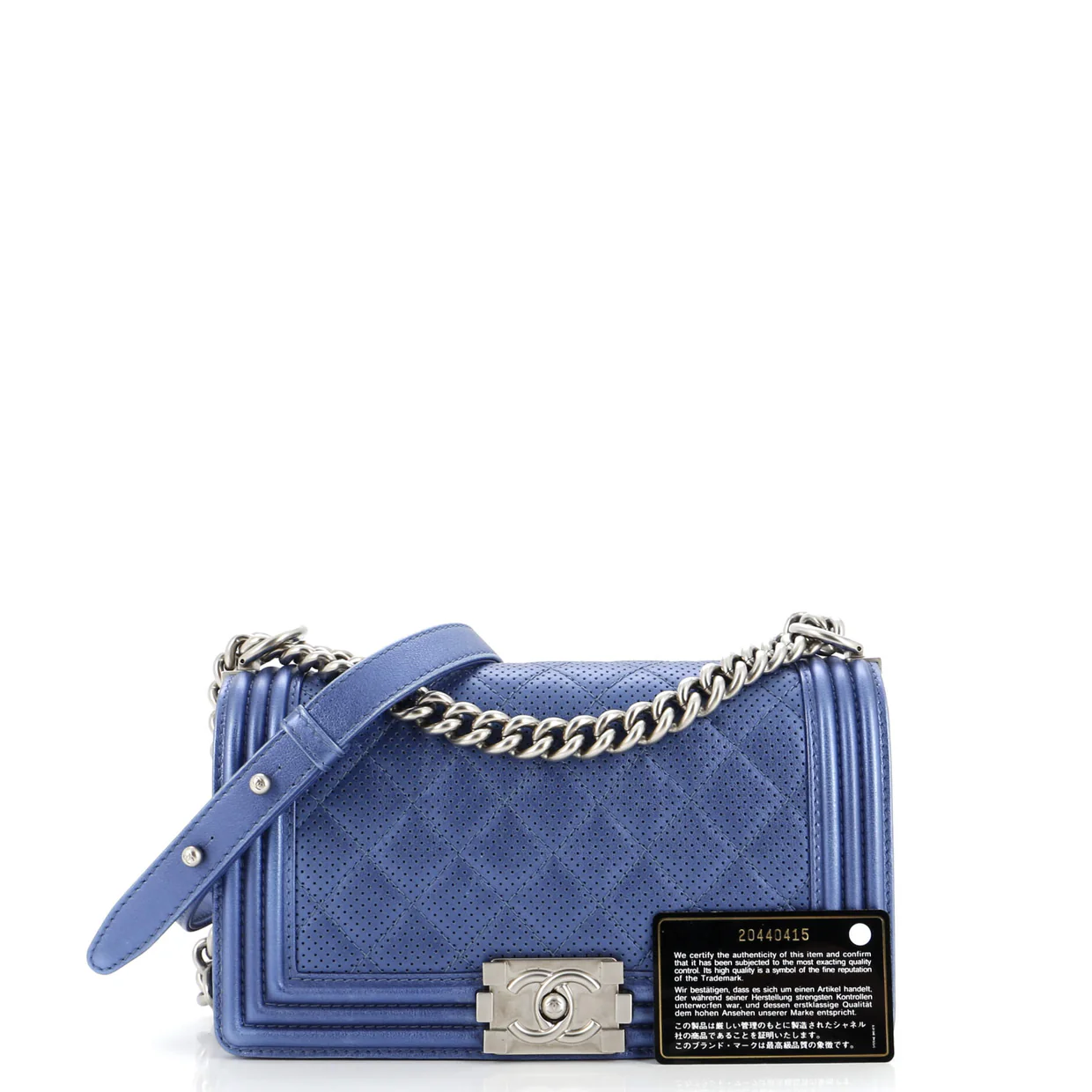 Boy Flap Bag Quilted Perforated Lambskin Old Medium - Deep Luxury