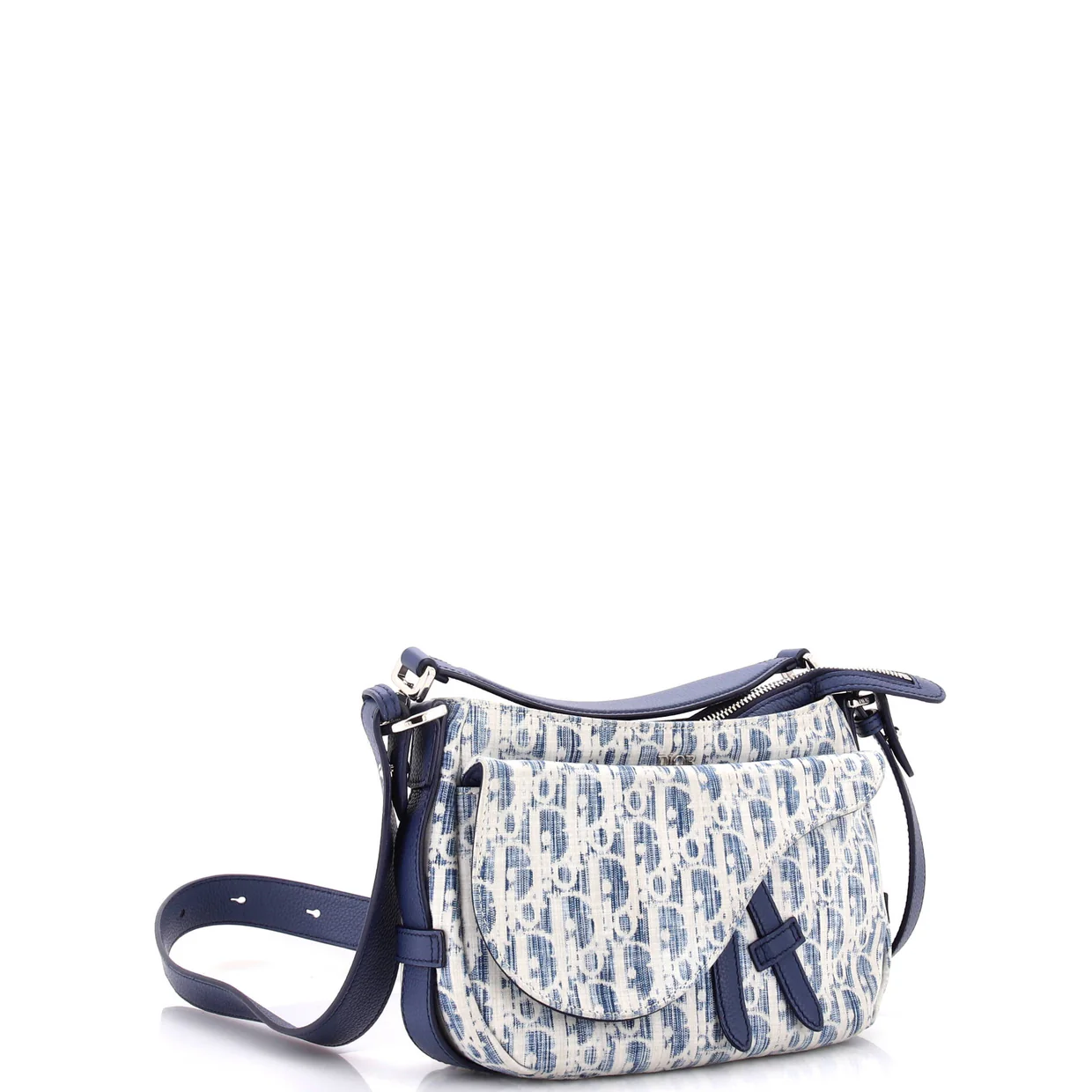 Saddle Soft Bag Kasuri Oblique Canvas Mini - Deep Luxury