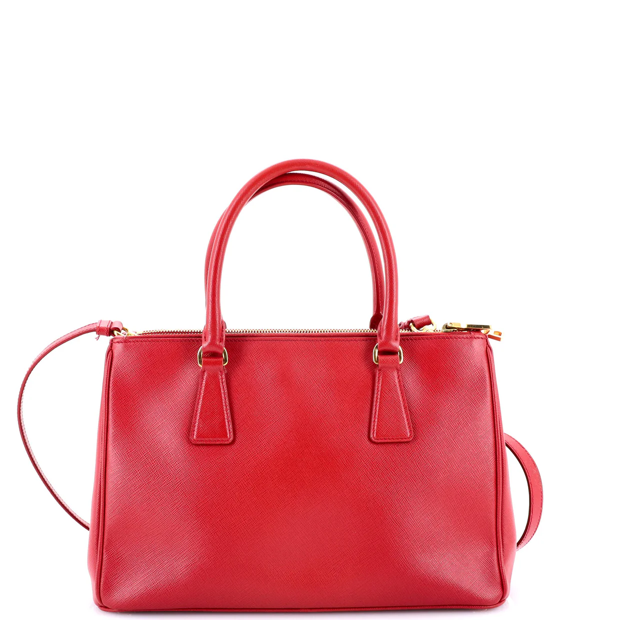 Double Zip Lux Tote Saffiano Leather Small - Deep Luxury