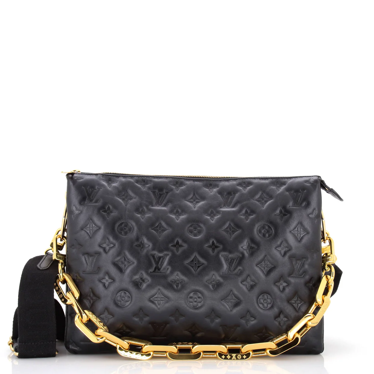 Coussin Bag Monogram Embossed Lambskin MM - Deep Luxury