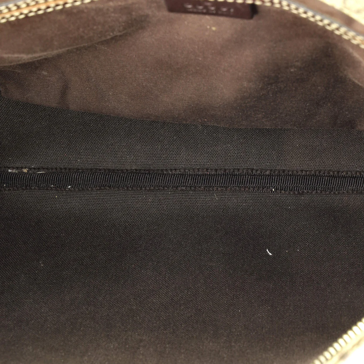 Zip Top Messenger Bag GG Coated Canvas Large - Deep Luxury