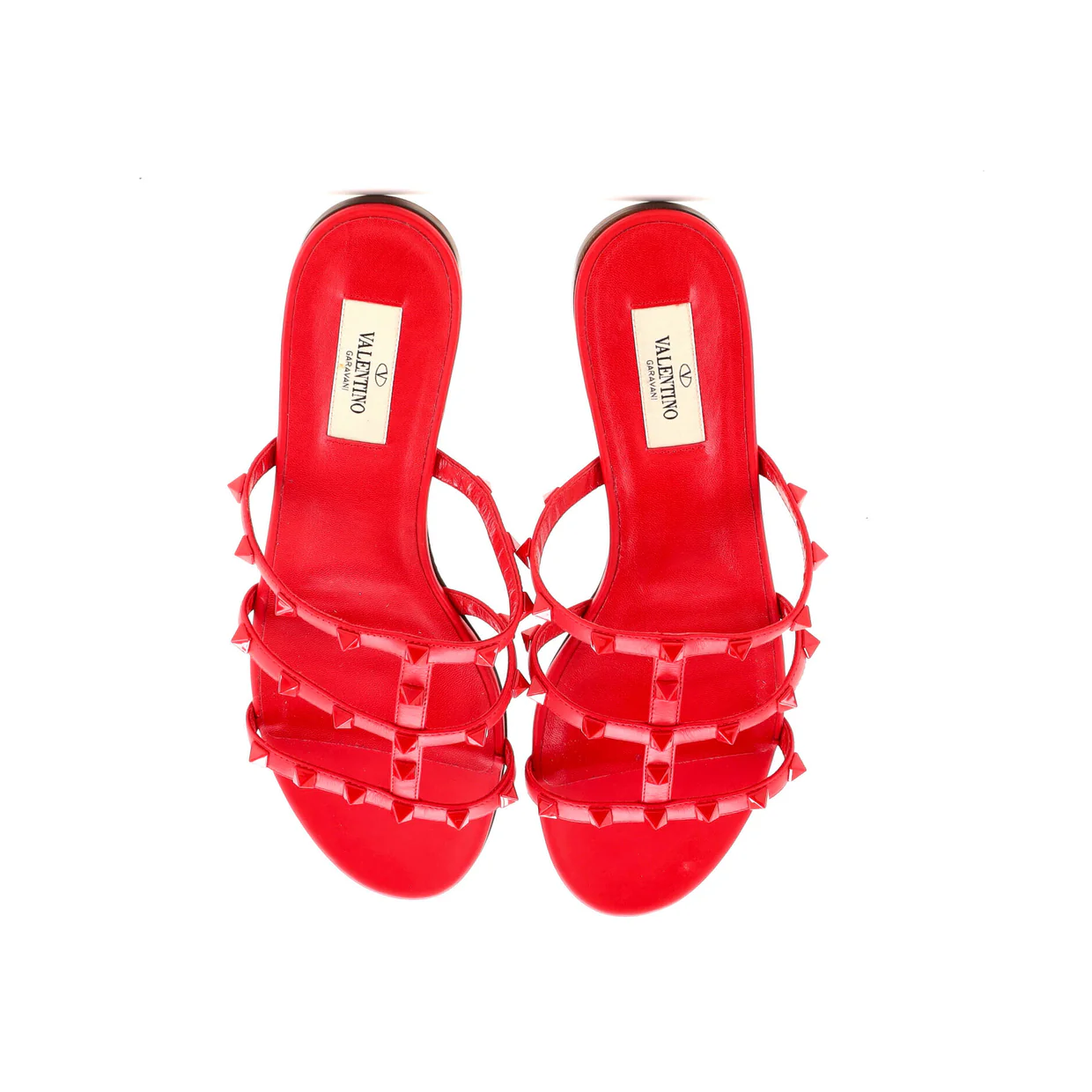 Women's Multi Strap Rockstud Flat Sandals Leather - Deep Luxury