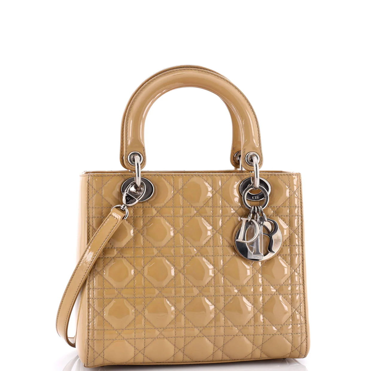 Lady Dior Bag Cannage Quilt Patent Medium - Deep Luxury