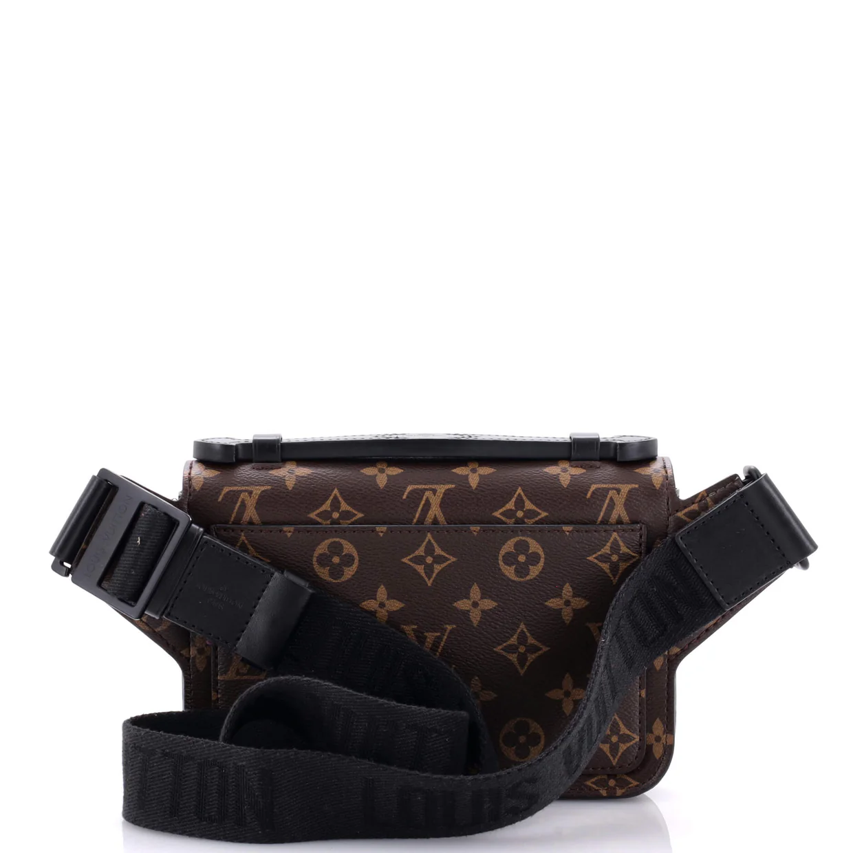 S Lock Sling Bag Macassar Monogram Canvas - Deep Luxury