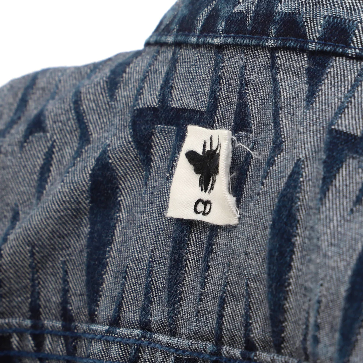 Women's Miss Dior Button Up Jacket Printed Denim - Deep Luxury