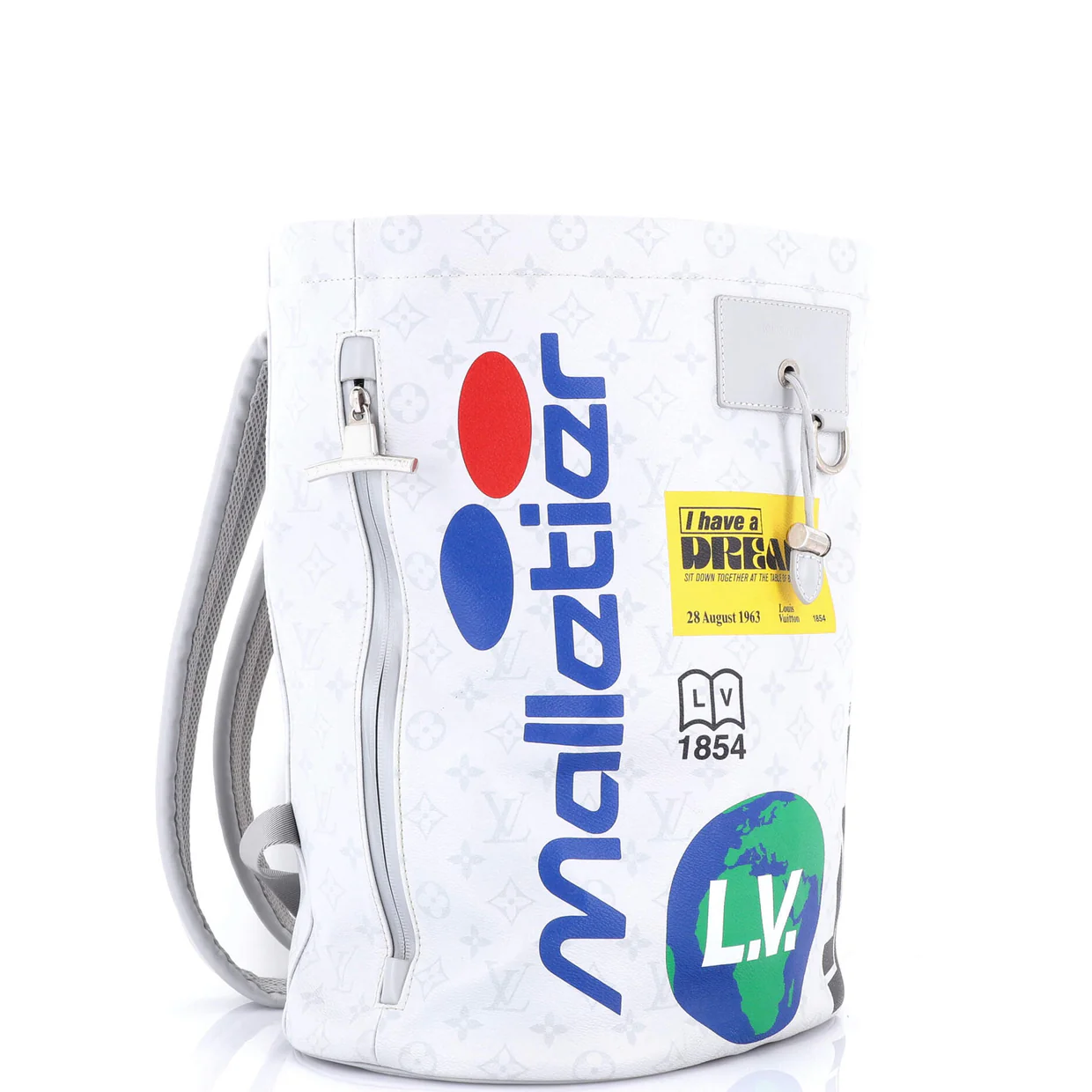 Chalk Backpack Limited Edition Logo Story Monogram Canvas - Deep Luxury