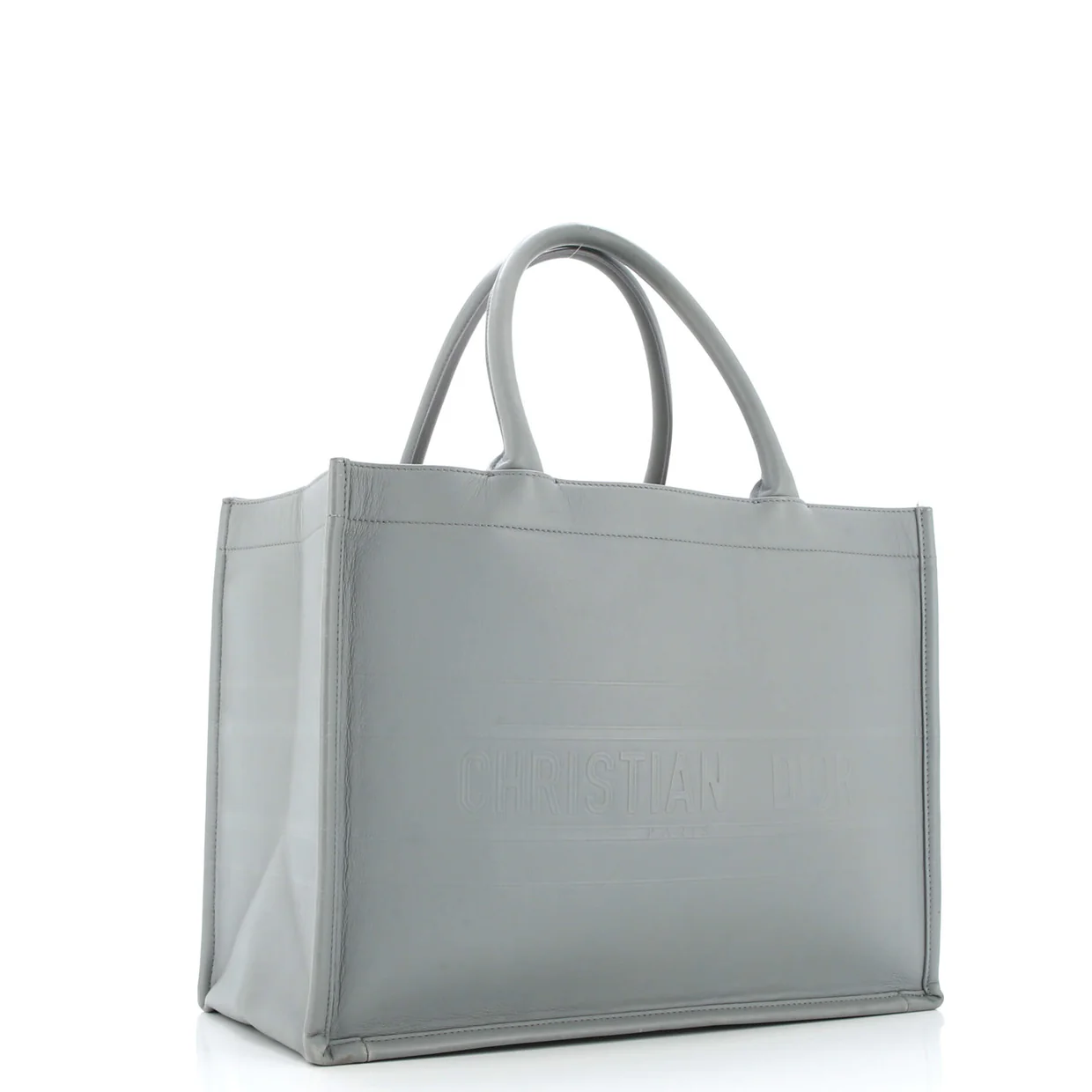 Book Tote Oblique Embossed Calfskin Medium - Deep Luxury