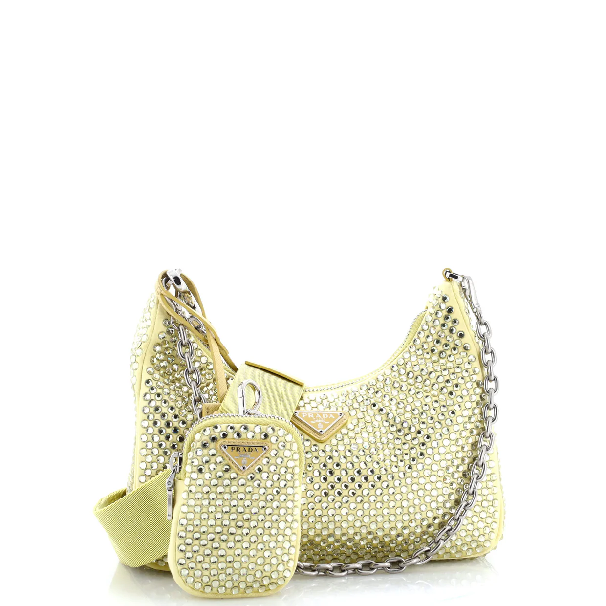 Re-Edition 2005 Shoulder Bag Crystal Embellished Satin Small - Deep Luxury