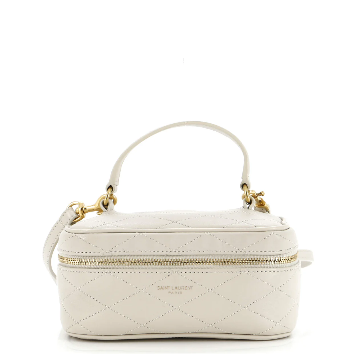 Top Handle Convertible Vanity Bag Quilted Leather Mini - Deep Luxury