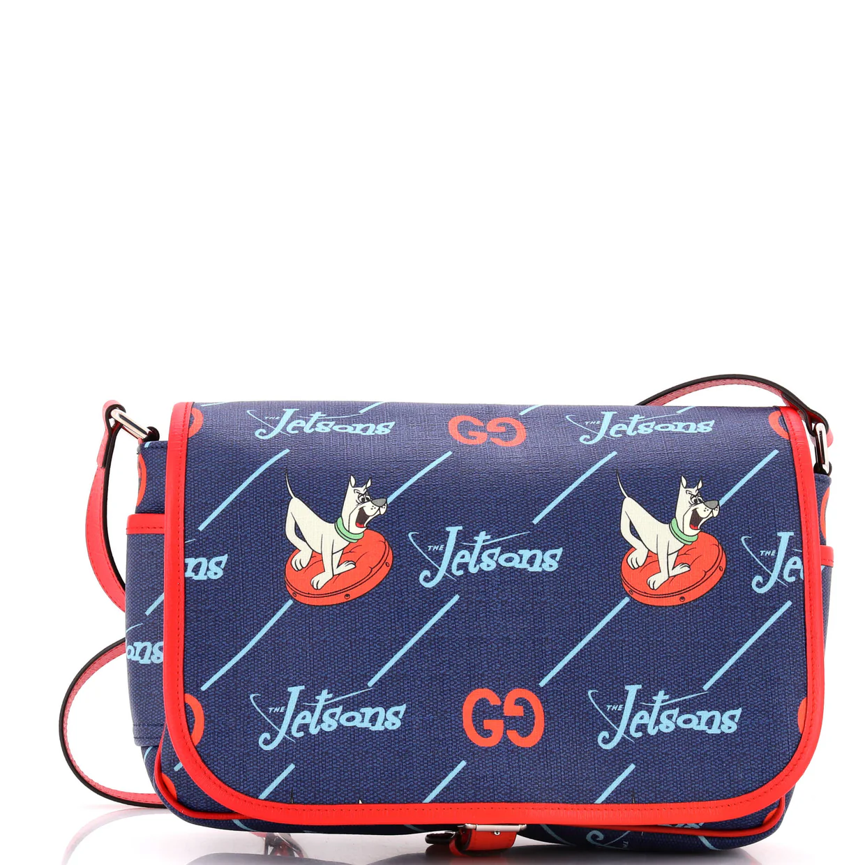 x The Jetsons Flap Messenger GG Astro Printed Coated Canvas - Deep Luxury