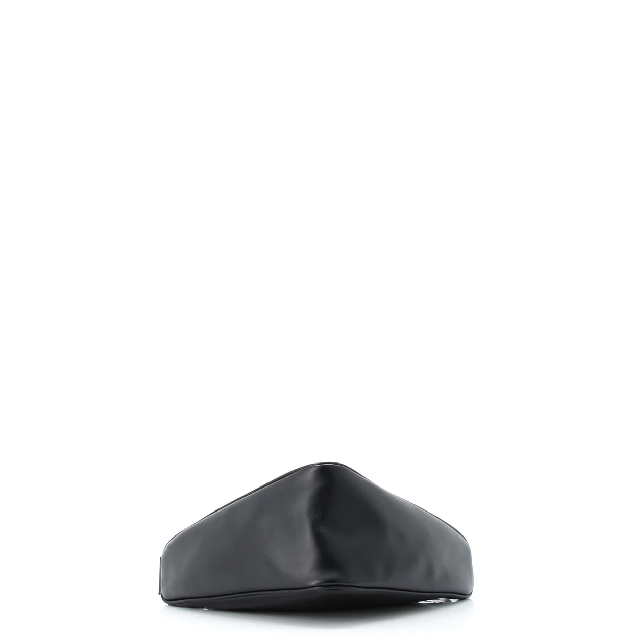 Triangle Logo Zip Crossbody Bag Soft Leather Small - Deep Luxury