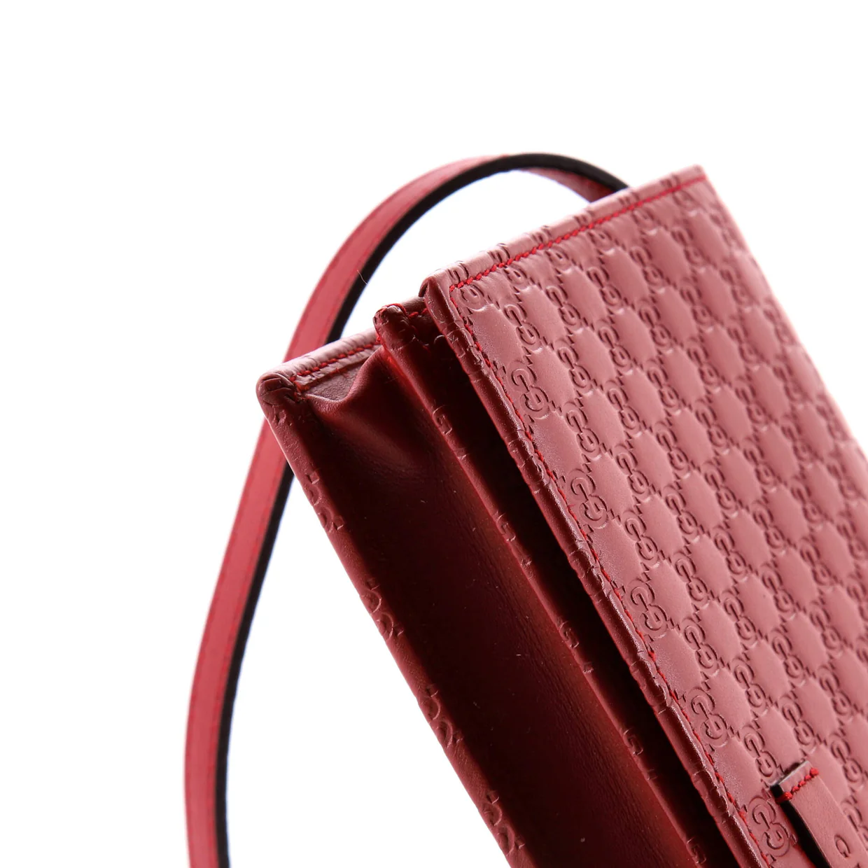 Wallet on Strap Microguccissima Leather - Deep Luxury