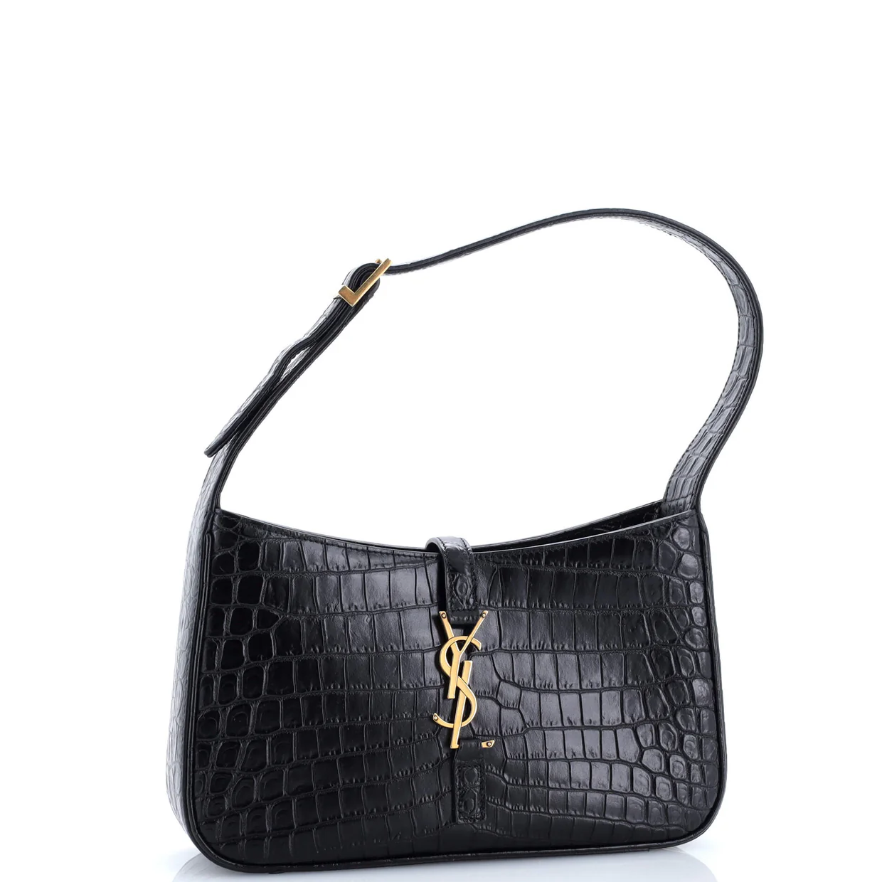 Le 5 a 7 Hobo Crocodile Embossed Leather Small - Deep Luxury