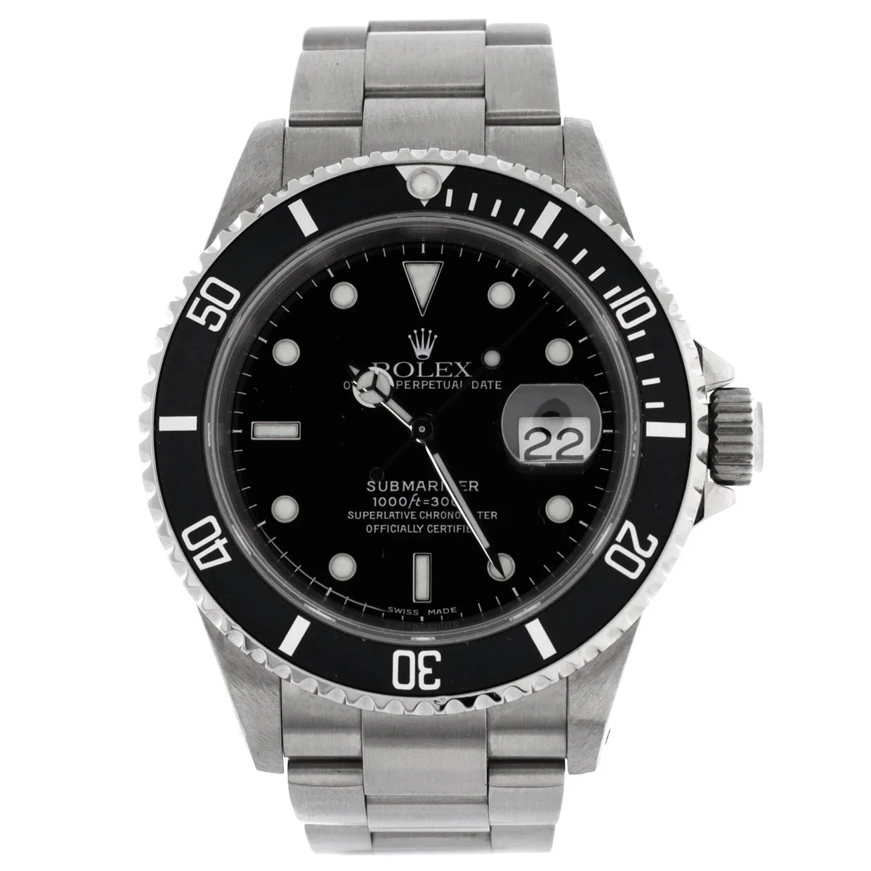 Oyster Perpetual Submariner Date Automatic Watch Stainless Steel 40 - Deep Luxury