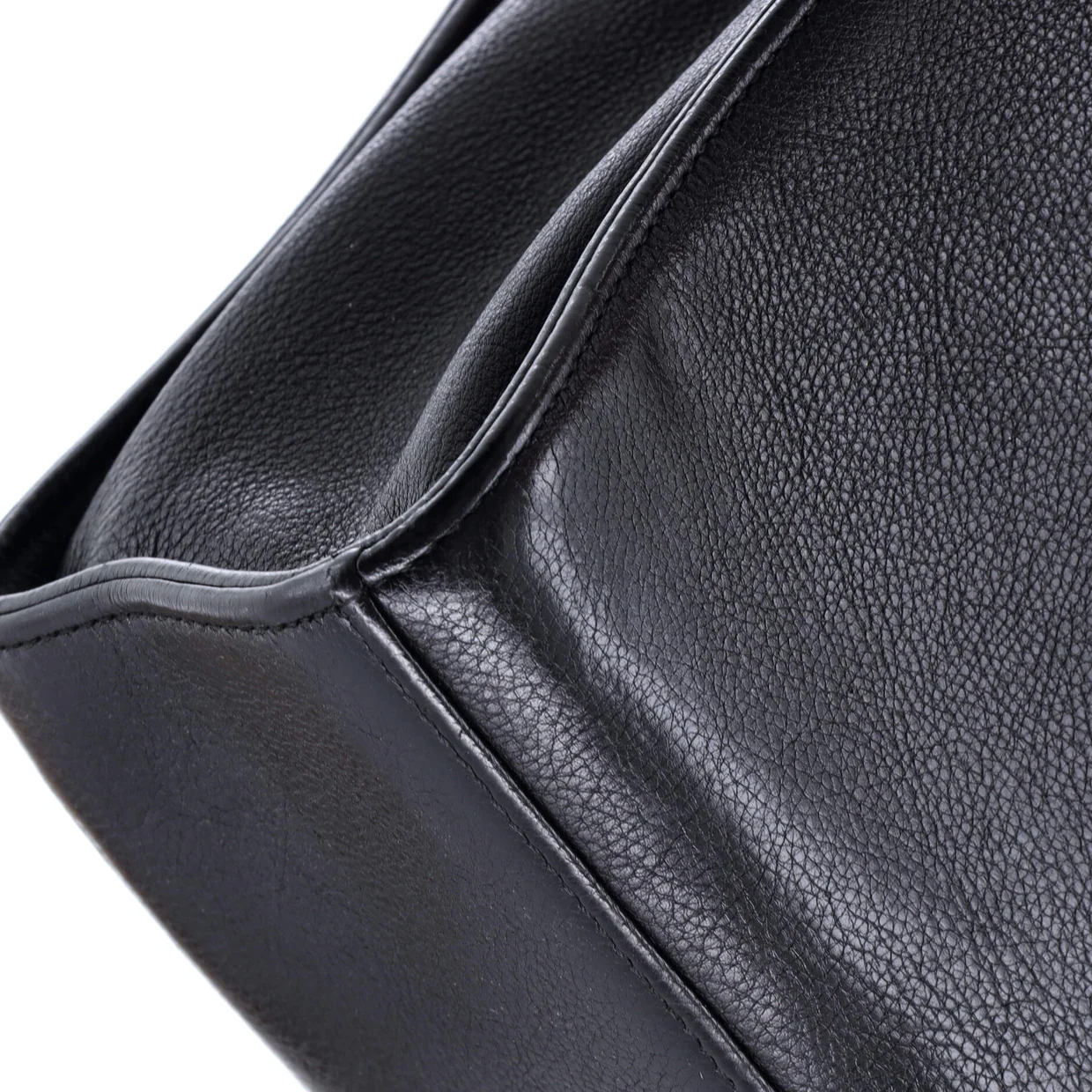 Label Click Flap Bag Quilted Calfskin Large - Deep Luxury