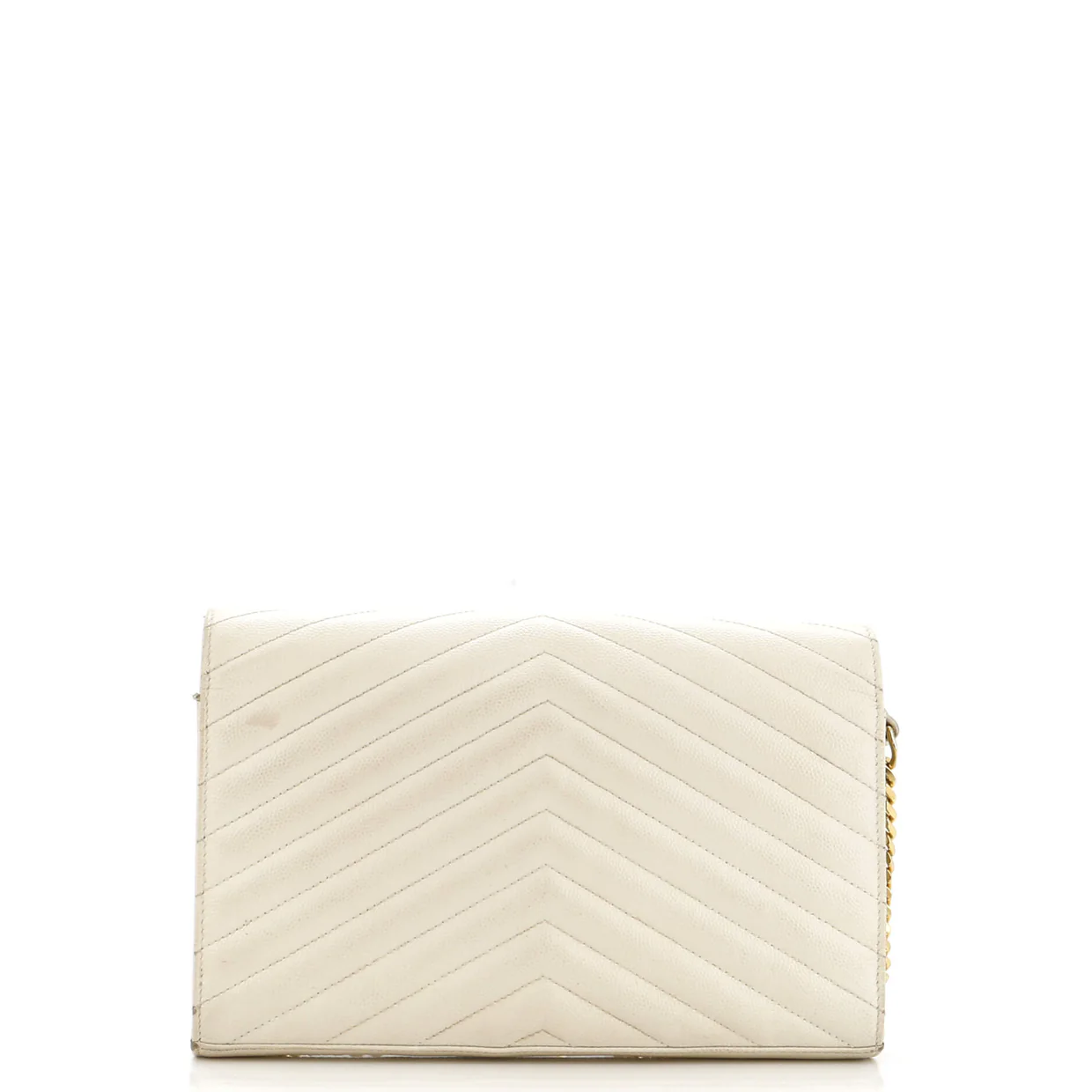 Classic Monogram Wallet on Chain Matelasse Chevron Leather Medium - Deep Luxury