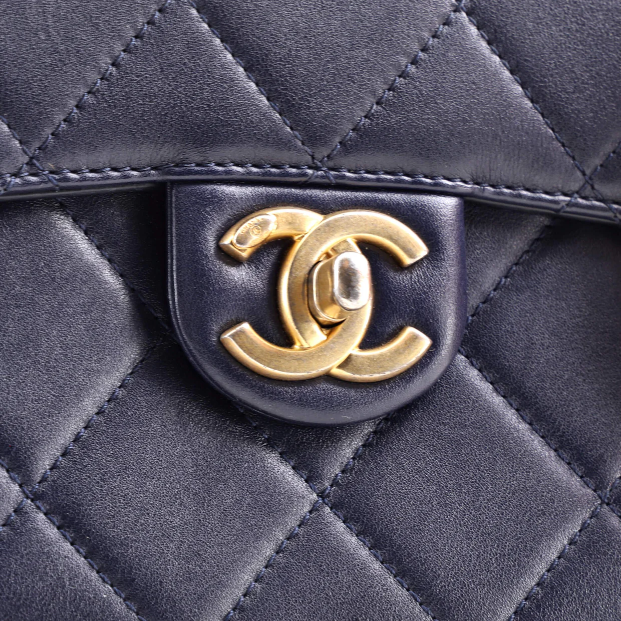 Moon Flap Messenger Bag Quilted Calfskin Mini - Deep Luxury