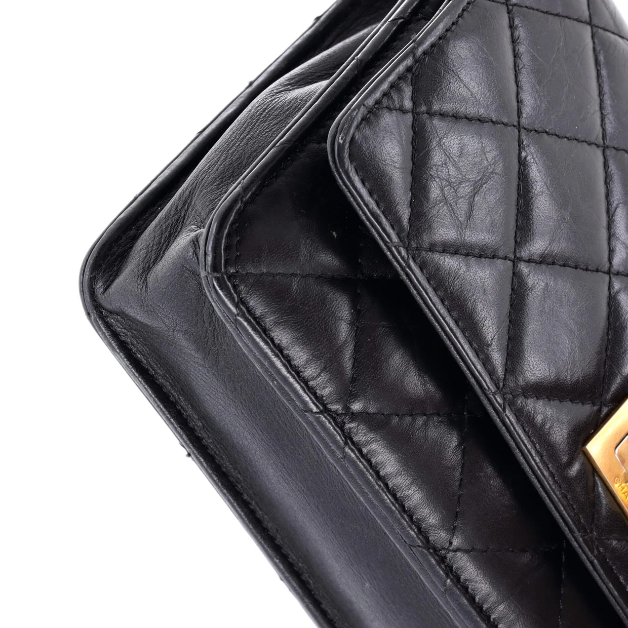 Reissue 2.55 Wallet on Chain Quilted Aged Calfskin Small - Deep Luxury
