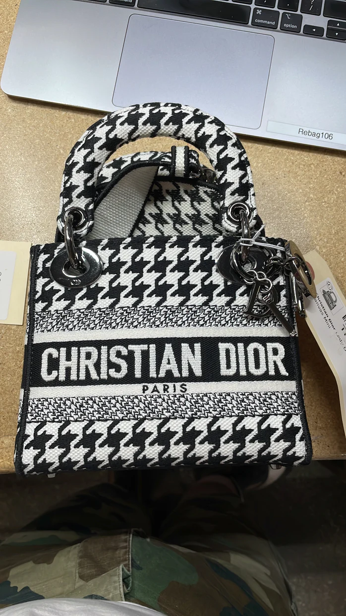 Lady D-Lite Bag Embroidered Canvas Mini - Deep Luxury