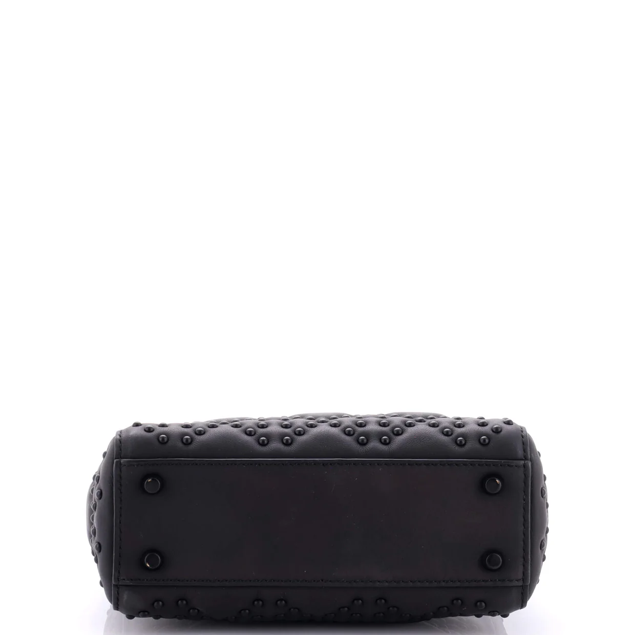 Ultra Matte Lady Dior Chain Bag Cannage Studded Lambskin Mini - Deep Luxury