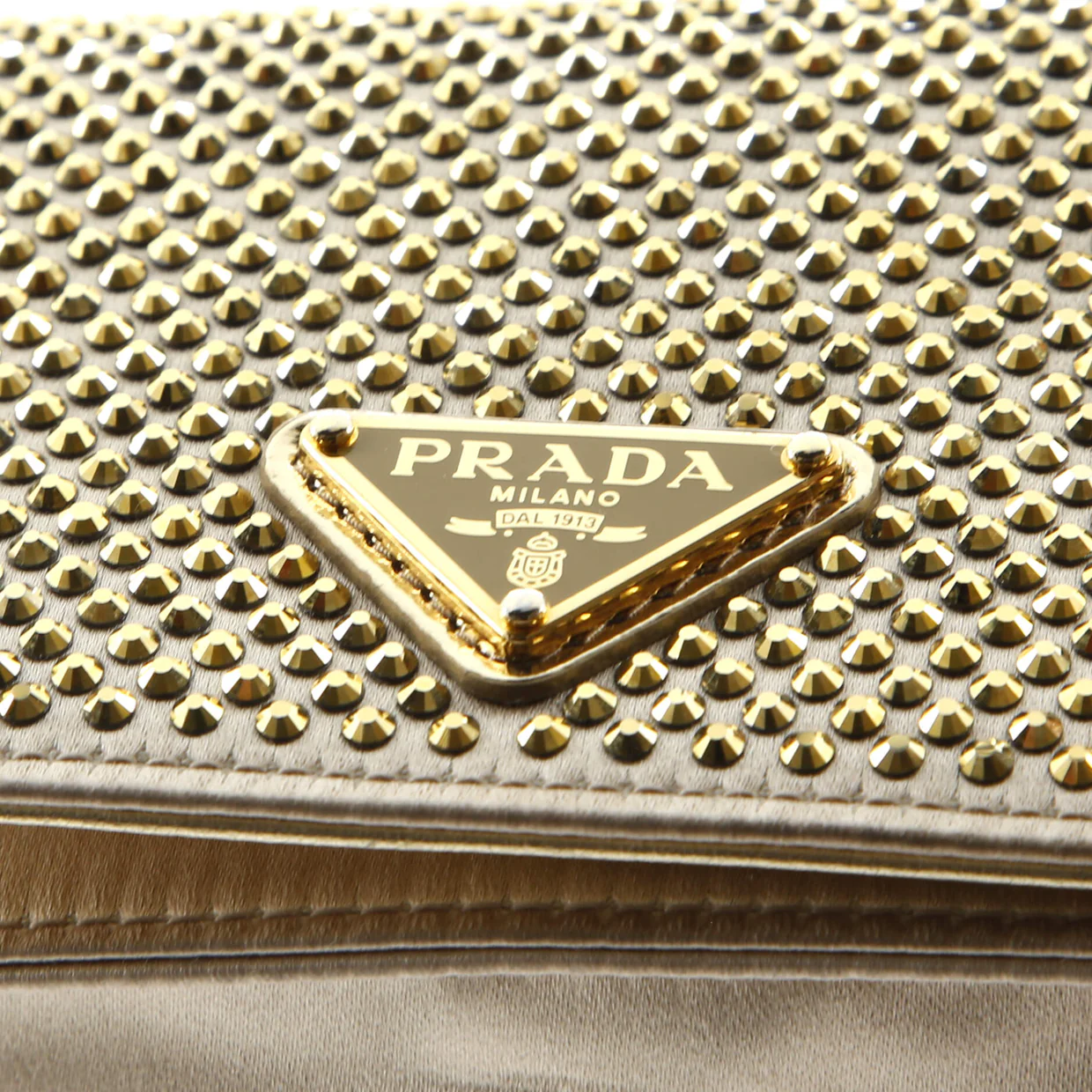 Flap Card Holder with Chain Satin with Crystals - Deep Luxury