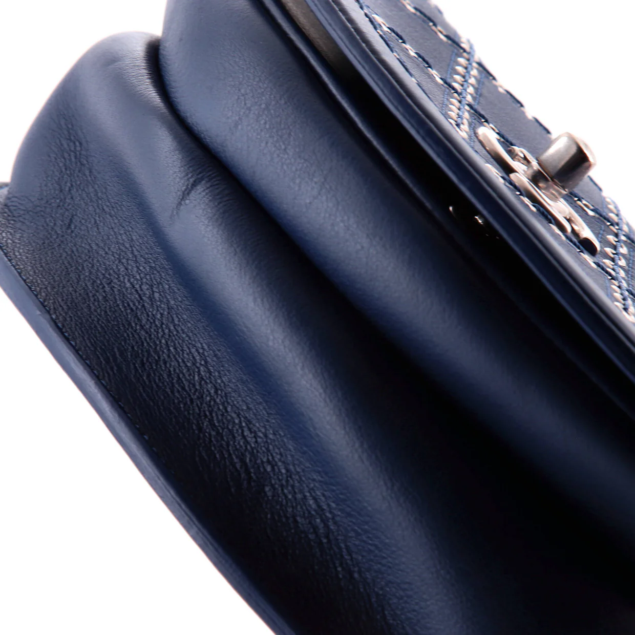 Coco Eyelets Round Flap Bag Quilted Calfskin Small - Deep Luxury