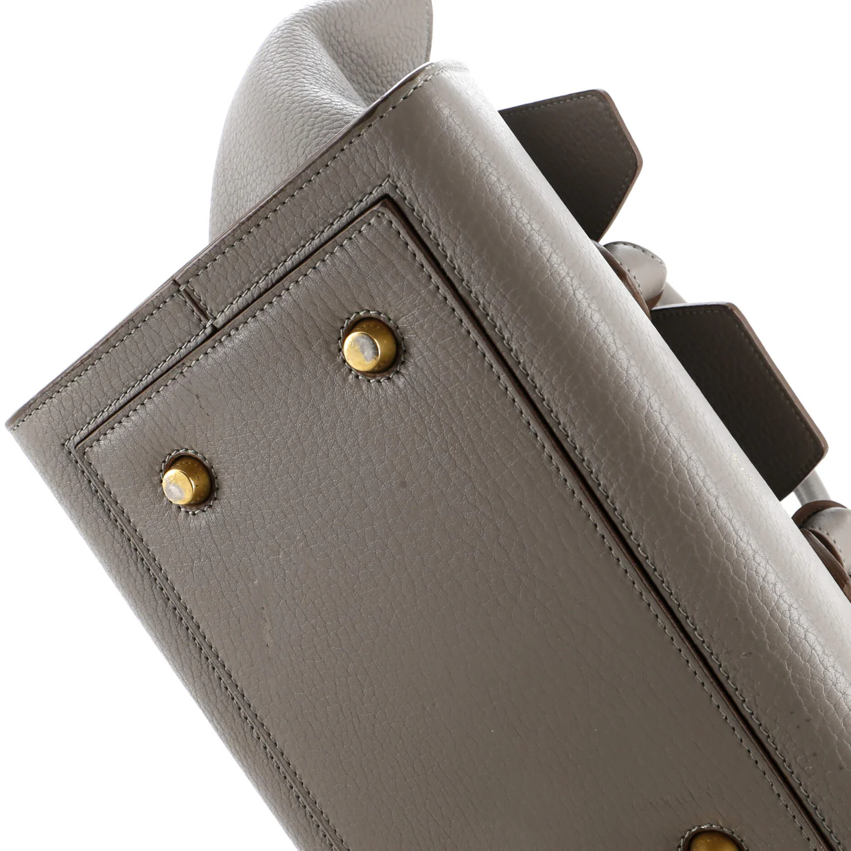 Tie Knot Tote Grainy Leather Mini - Deep Luxury