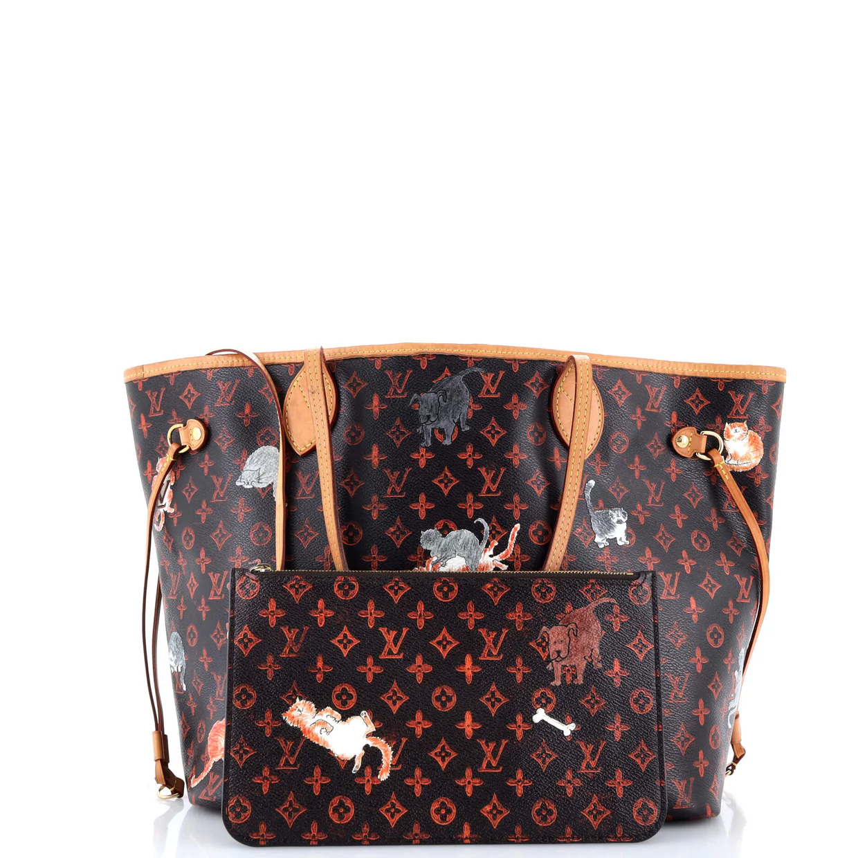 Neverfull NM Tote Limited Edition Grace Coddington Catogram Canvas MM - Deep Luxury