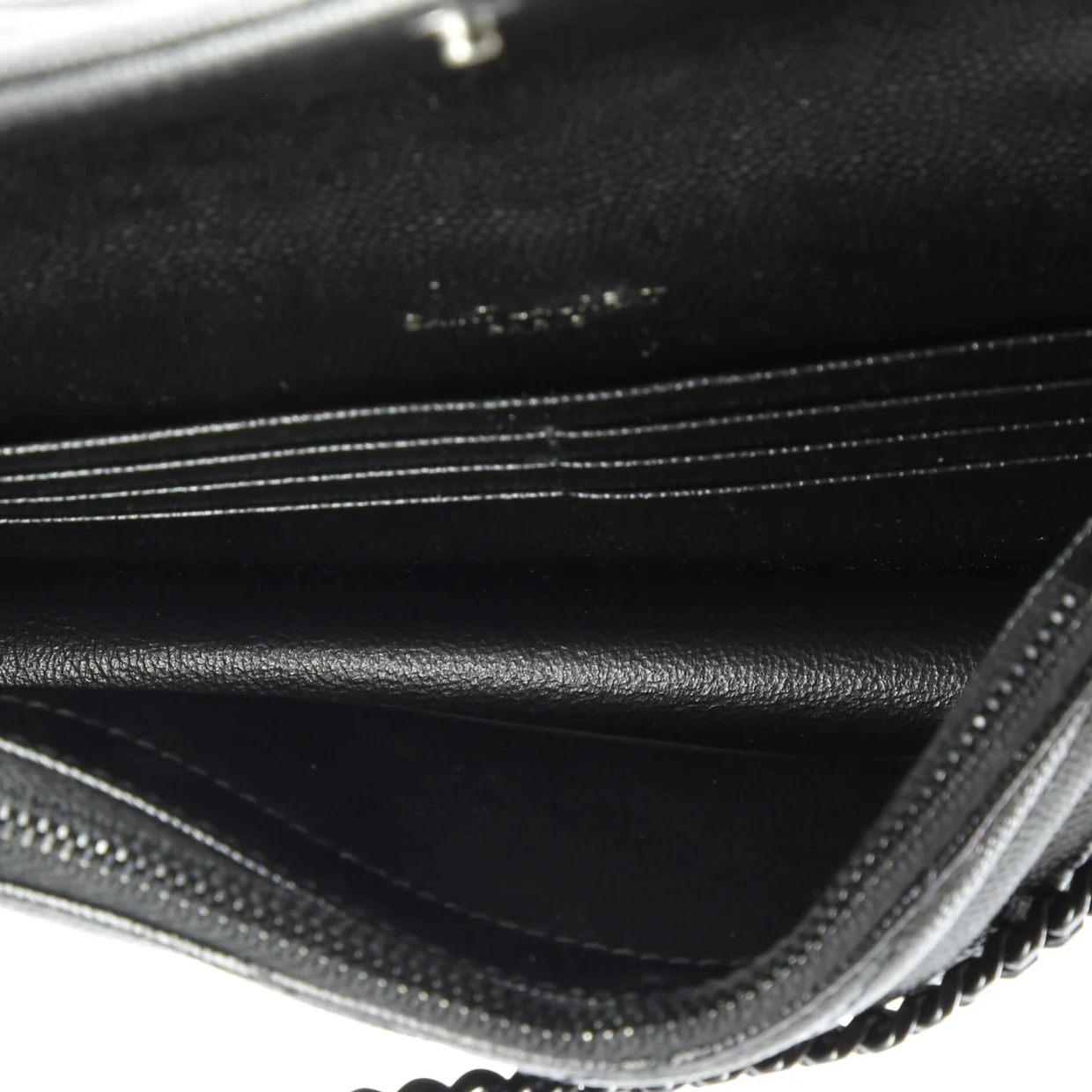 Classic Monogram Wallet on Chain Matelasse Chevron Leather Small - Deep Luxury